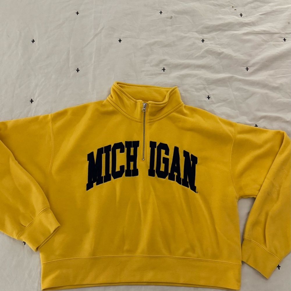 Yellow Michigan Quarter-Zip Sweatshirt